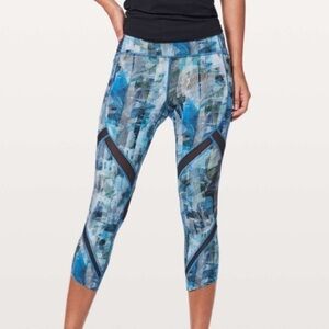 lululemon athletica Blue Patterned Leggings